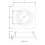 Foco basculante cuadrado empotrar Aluminio 1L, para Lámpara GU10/MR16, Blanco, Negro, Wengué ó Texturizado